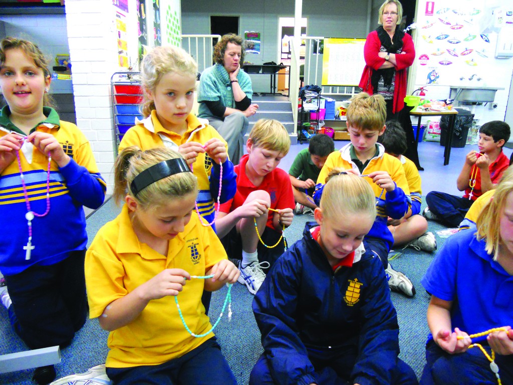A busy production line in action at St Joseph’s Primary School in Albany.  PHOTO: courtesy st joseph’s primary school