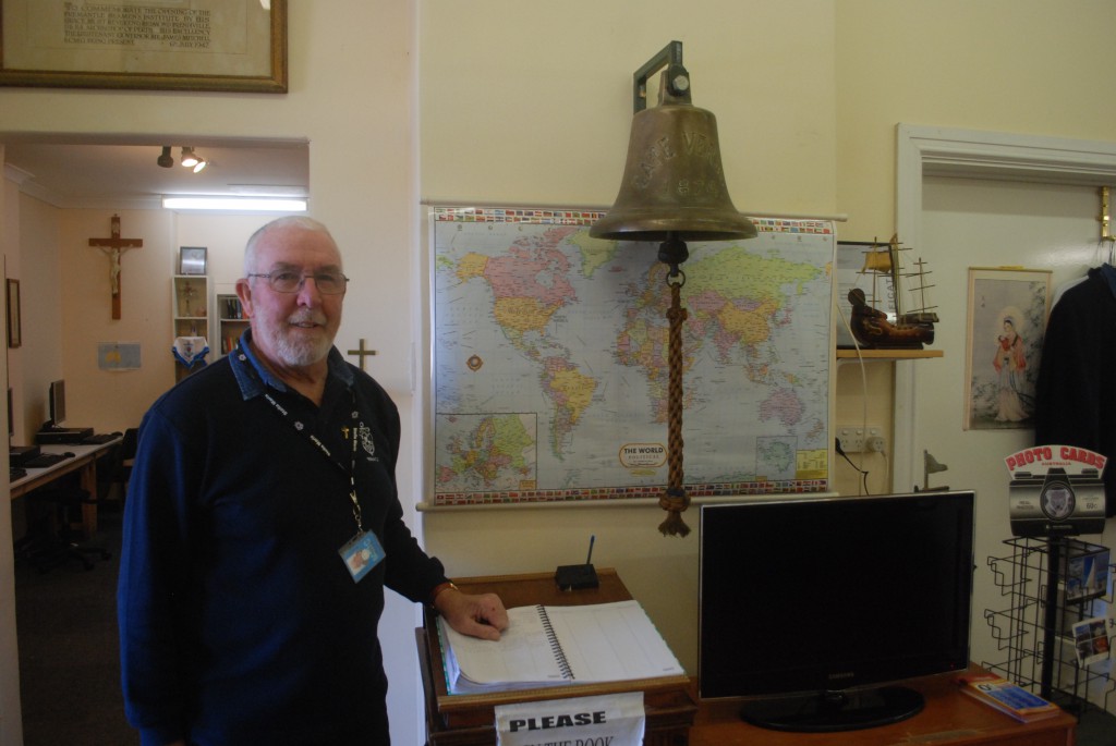 Deacon Patrick Moore at the Stella Maris Centre for Seafarers in Fremantle. The Centre is run by the Catholic Church to offer friendship and hospitality to seafarers, many of whom experience loneliness or are poorly paid.  PHOTO: Peter Rosengren