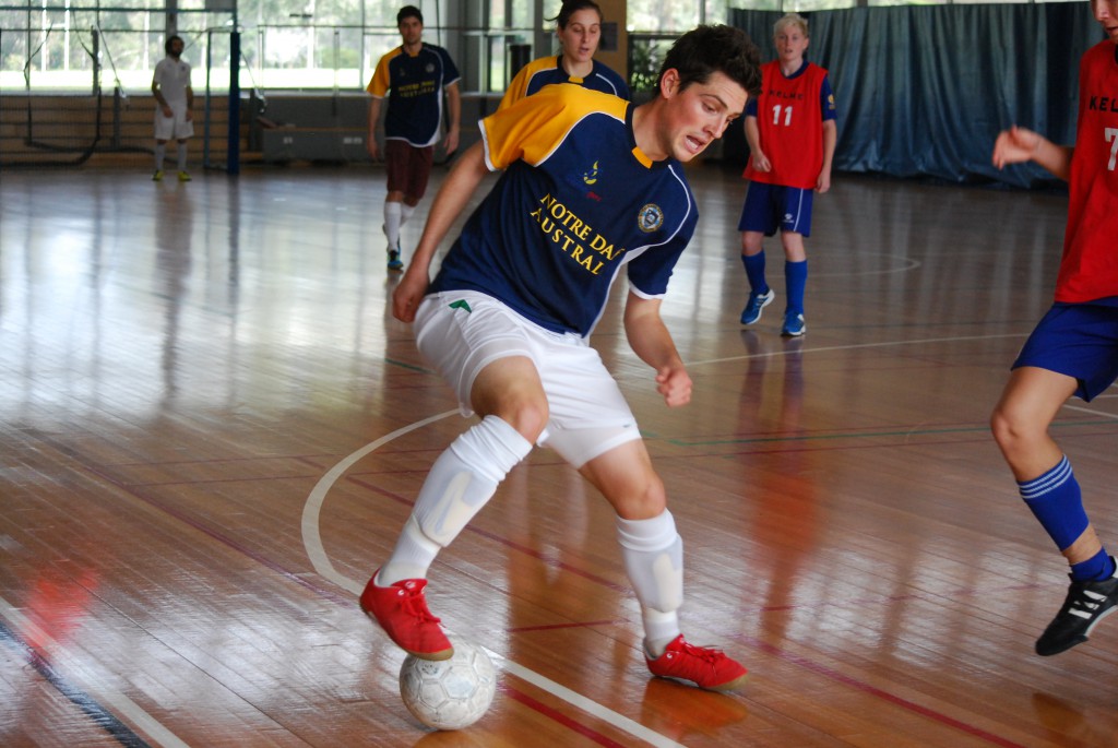 The victorious UNDA team at the 2012 Tertiary Sports Western Australia Inter-University Sport mixed futsal competition.