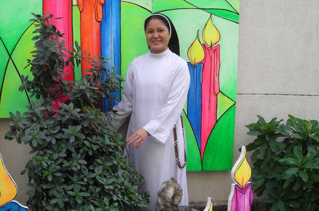 Sr Nguyen Hong with Christmas decorations. As a Dominican, her call is to talk with God and talk about him to others. She also does a fair bit of talking to God on behalf of those she encounters in her life as well. PHOTO: Debbie Warrier