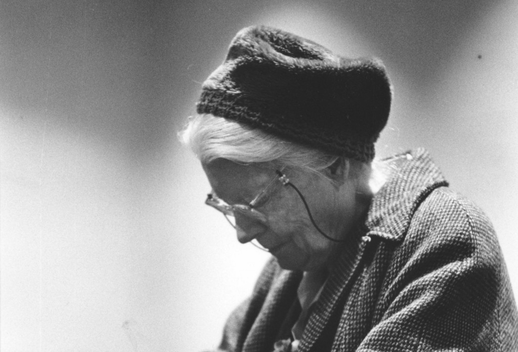 Dorothy Day, co-founder of the Catholic Worker Movement, is pictured in prayer at a church in New York in 1970. PHOTO: CNS/ © Bob Fitch