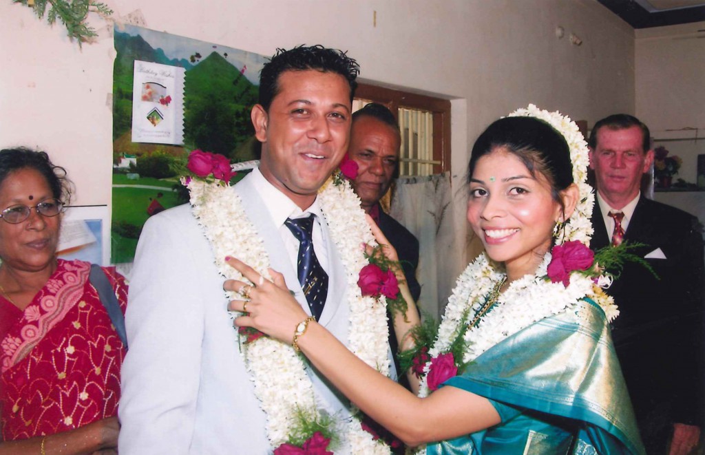 Alicen and Shareen Rozario on their wedding day, July 13, 2005.