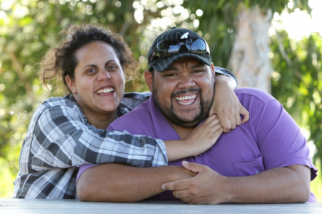 Bernard and Tahlee share love and laughter which are central to a strong spiritual understanding of self, identity and belonging, providing the best defence against rejection. PHOTO : Rob Maccoll