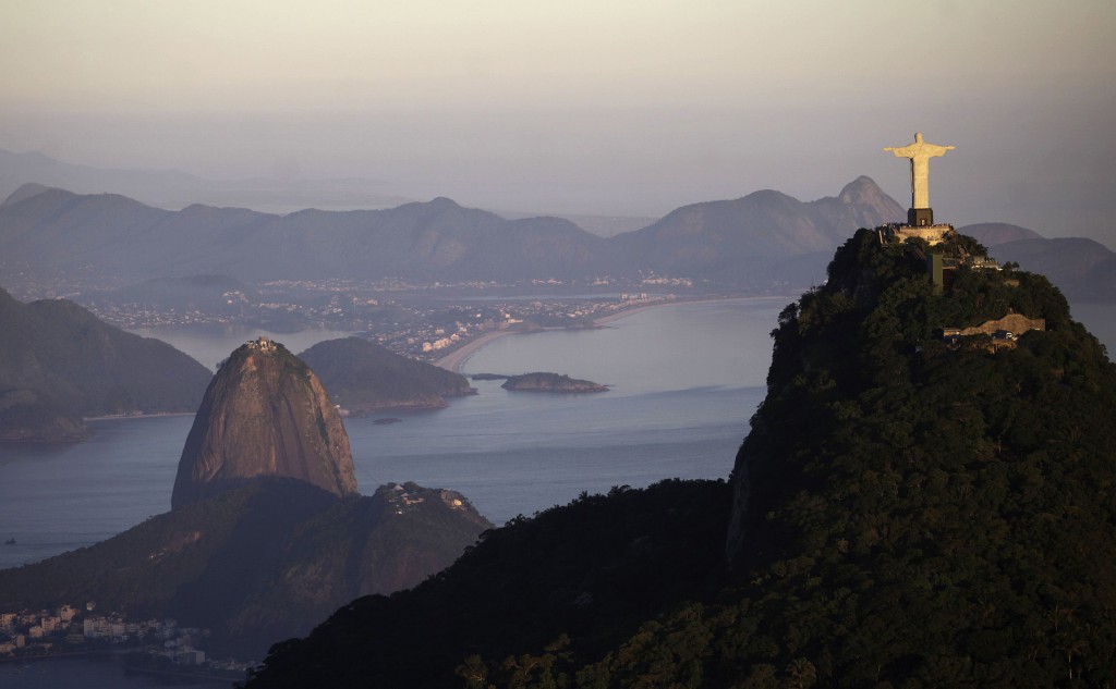 Christ the Redeemer statue is seen atop Corcovado Mountain in Rio de Janeiro in early February. PHOTO: CNS/Ricardo Moraes, Reuters