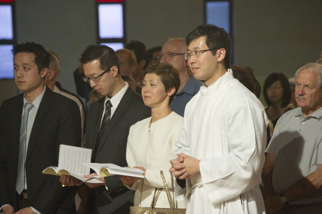 Brennan Sia at his ordination as a deacon in December 2012 at St Mary MacKillop Church in Ballajura. PHOTO: ROBERT HIINI