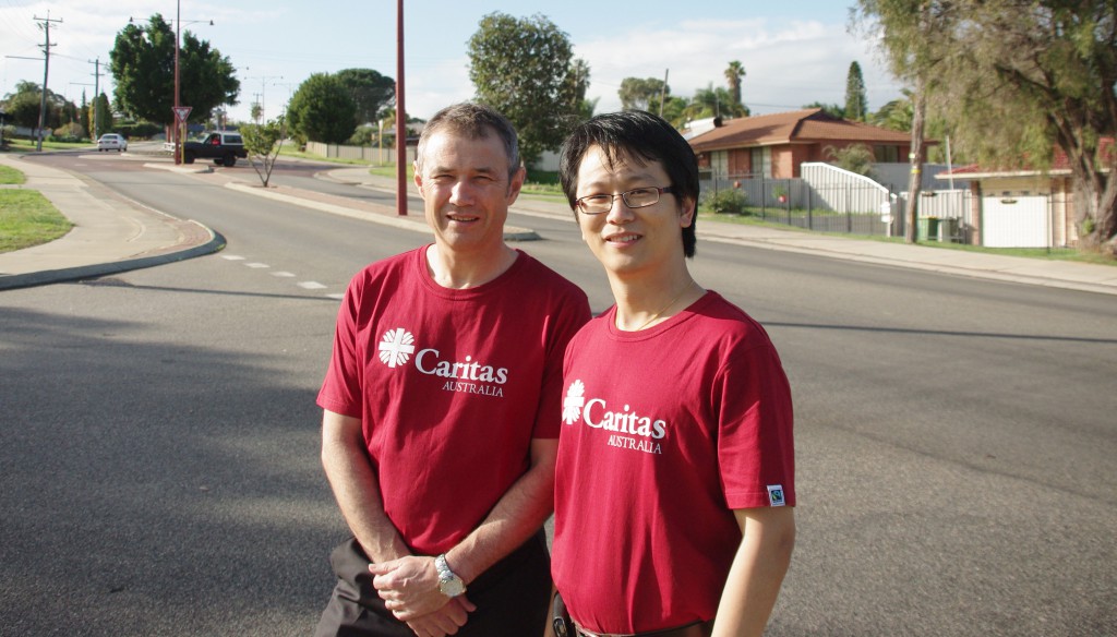 WA Deputy Opposition Leader Roger Cook with Perth Caritas Director Daniel Chan. The pair will be part of the Caritas City to Surf team to raise funds and awareness of the work of Caritas. PHOTO: Caritas