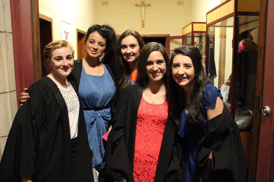 Current Campion College students wearing academic gowns for their weekly formal dinner, a tradition at many liberal arts colleges. PHOTO: Campion College