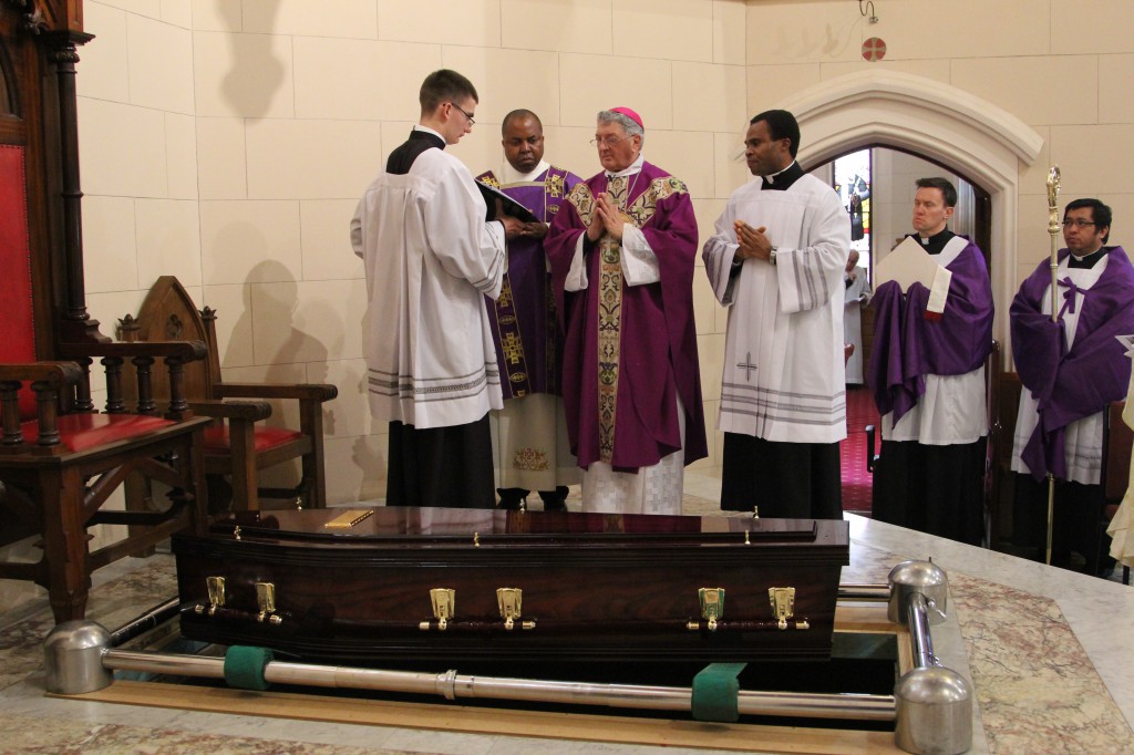 Friends, family and confreres turned out in large numbers to pray for the soul of Bishop William Brennan. PHOTO: Dominic Byrine