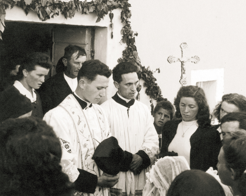 Father Miroslav Bulesic, pictured after celebrating Mass, was murdered in 1947 by communist partisans during a wave of anti-church violence.