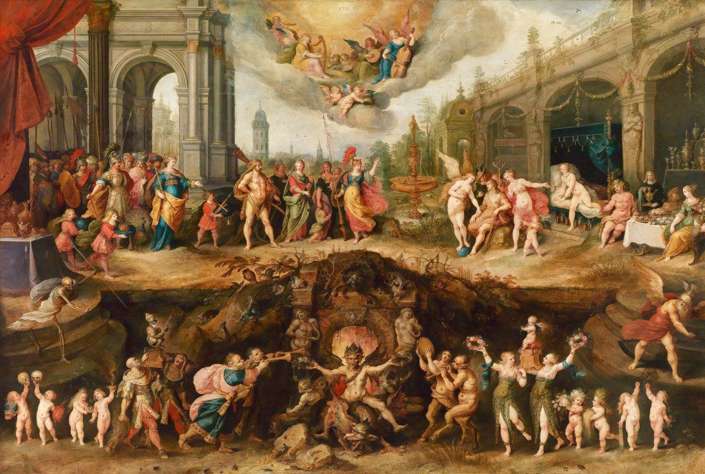 Frans Francken II (1581 - 1642) Man Choosing between Virtue and Vice, 1633,