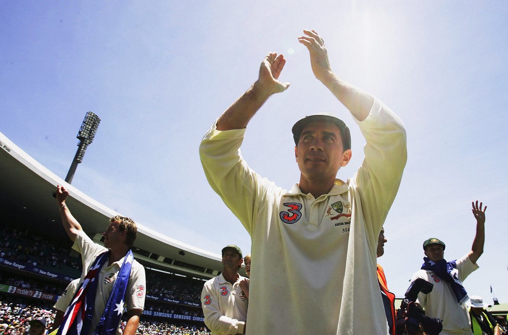 Justin Langer at the SCG after his final Test match for Australia in January 2007. PHOTO: C SPENCER / GETTY IMAGES