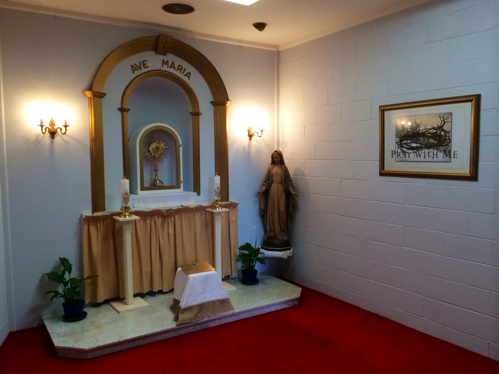 The recently-opened Perpetual Adoration chapel at St Lawrence’s Church in Balcatta. The parish became the fourth in Perth to facilitate Perpetual Adoration when it commenced on December 8. PHOTO: SUPPLIED