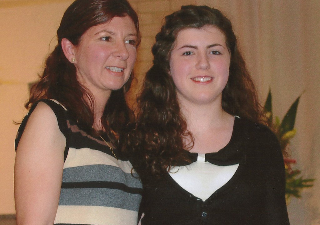 Emma Howe, left, with her daughter and confirmation sponsor, Talia. Mrs Howe became Catholic last Easter, after being raised an Anglican. 