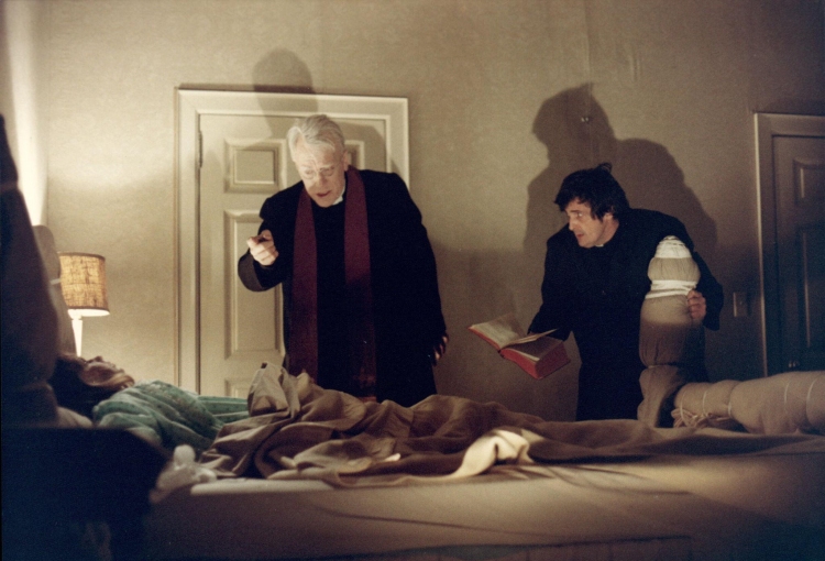 A scene from the movie "The Exorcist", a 1973 American supernatural horror film. 