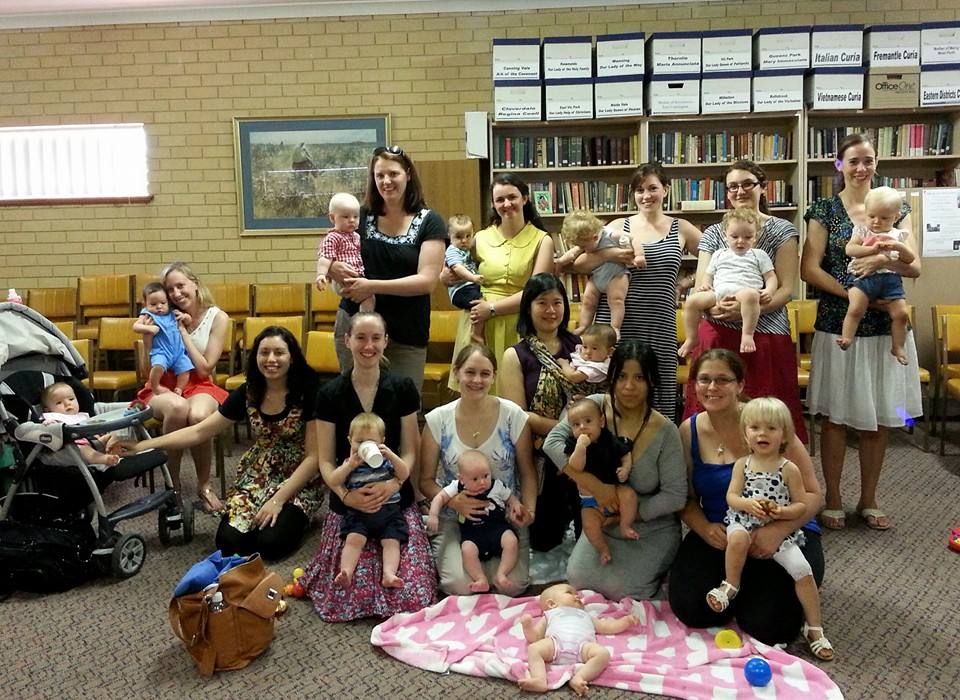 Some of the mothers and babies who attended the recent gathering of Perth Catholic Mums. PHOTO: ONLINE