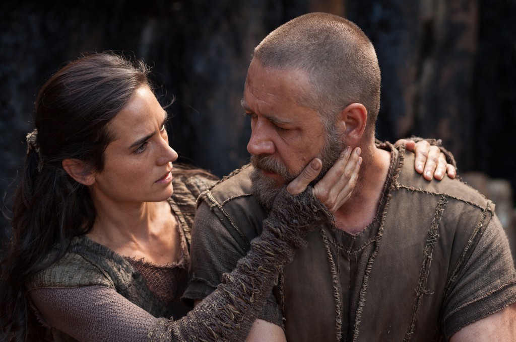 A scene from the much-anticipated film, Noah, which hits Australian cinemas on March 27. The film stars Russell Crowe as Noah and Jennifer Connelly as his wife.