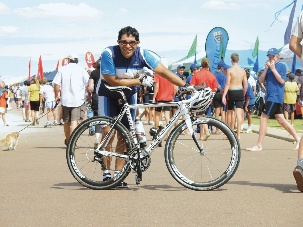 Perth Servite priest Fra Oscar Aguilera OSM cycles around Perth every morning, using the time to pray and reflect on the beauty of God's creation. PHOTO: SUPPLIED