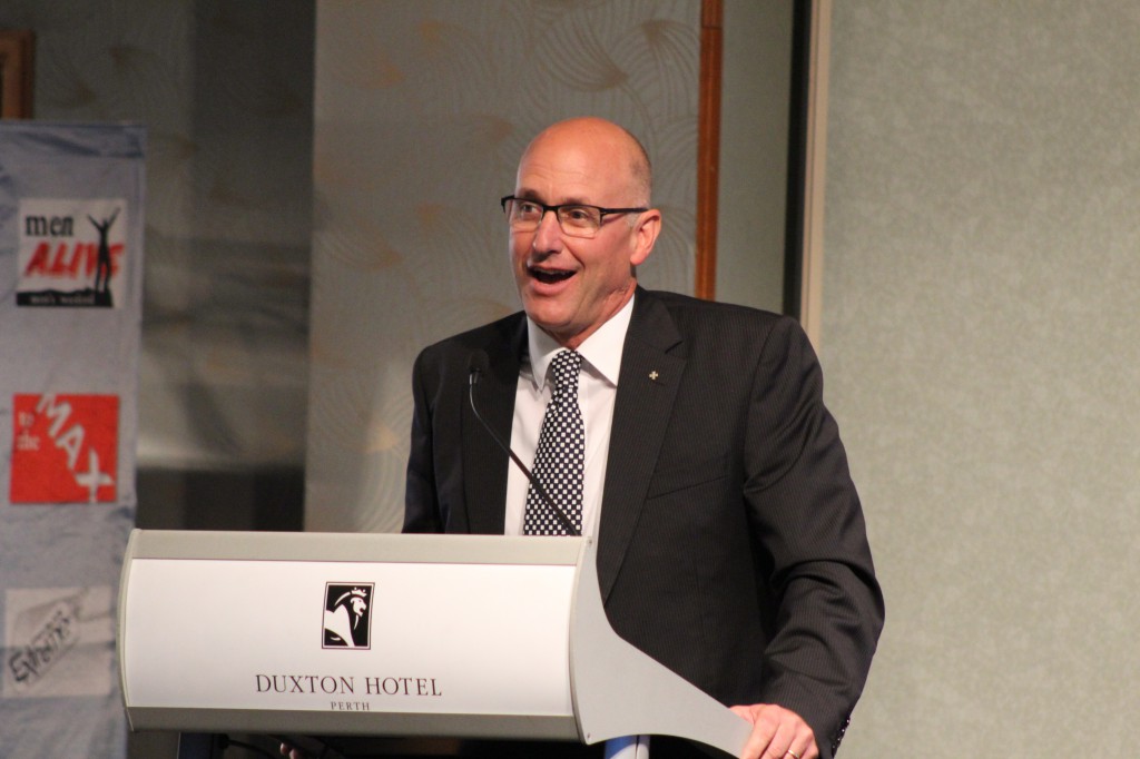 James McMahon, 24-year Australian Army veteran, Deputy Chairman of the West Coast Eagles Football Club and his current role as the Commissioner of Western Australia’s Department of Corrective Services, gives the talk at the fifth instalment of the Men's Breakfast Series on October 16.