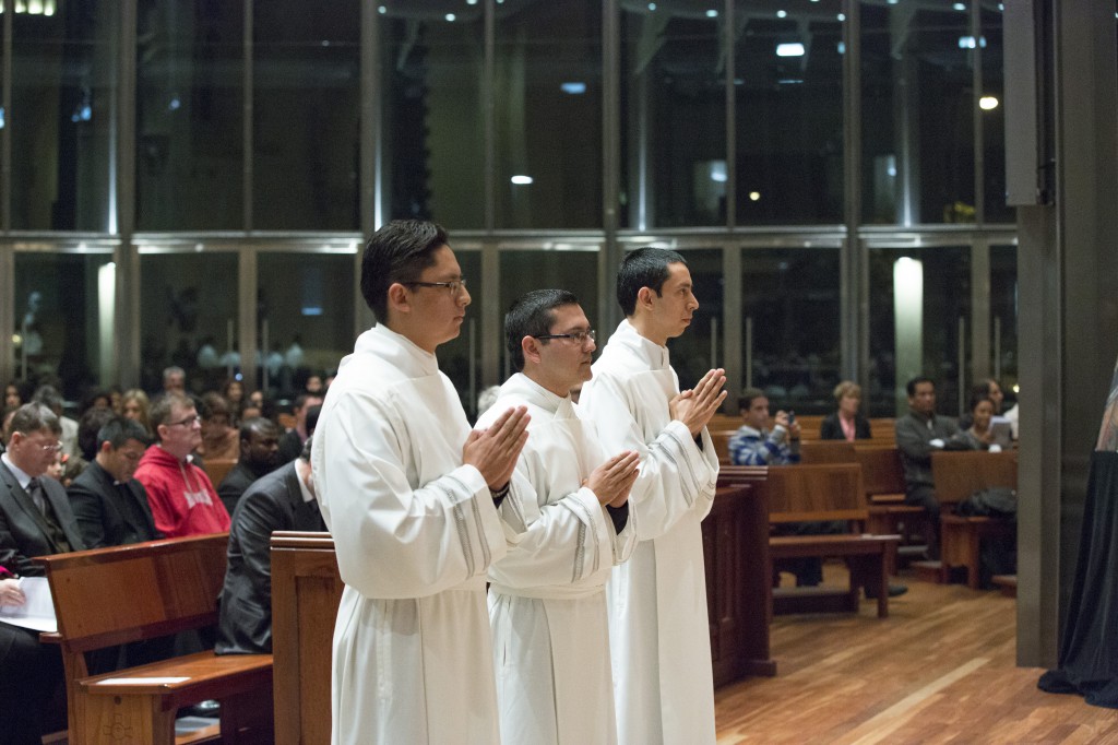 On Friday, August 22, 2014 three men from Redemptoris Mater Seminary in Perth were ordained to the diaconate by Archbishop Timothy Costelloe.