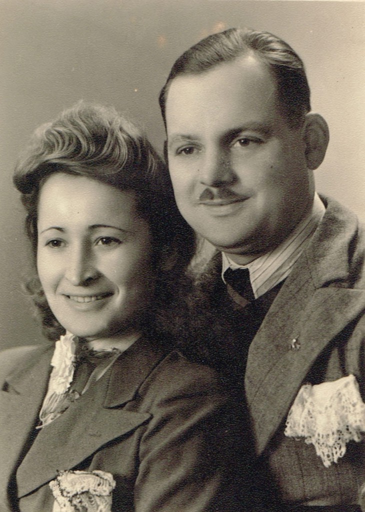 Marija and Aleksandras Stankevicius on their wedding day on 25 November 1943 in Kaunas, Lithuania.