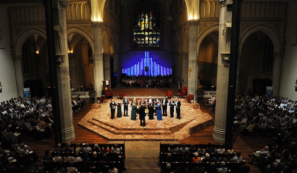 St Mary’s Cathedral last month exploded with dulcet tones as part of the Perth International Arts Festival when UK performers, The Sixteen, highlighted the music of Renaissance virtuosos Giovanni Pierluigi da Palestrina and Gregorio Allegri. PHOTO: Toni Wilkinson.