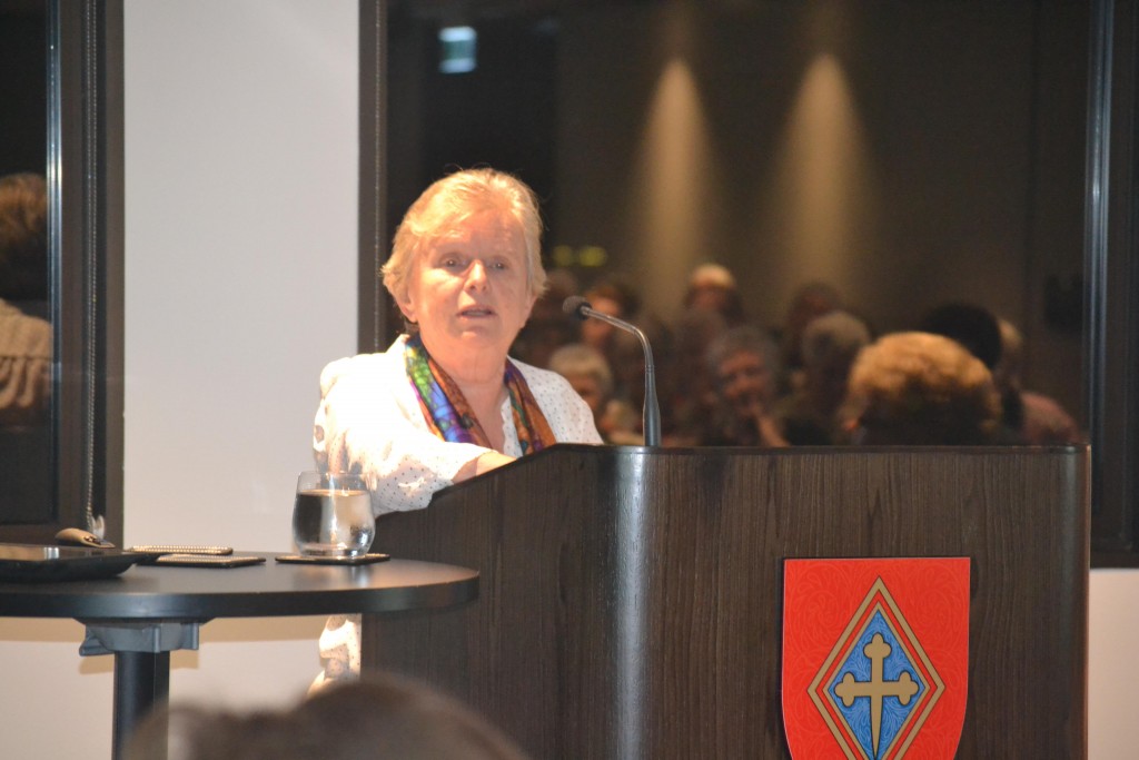 Sr Clare Condon speaks at the recent Sydney forum to mark the Year of Consecrated Life. Courtesy Debra Vermeer.