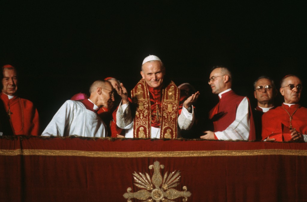 Pope John Paul II appears on the balcony of St. Peter's Basilica after being elected pope Oct. 16, 1978. PHOTO: CNS file photo