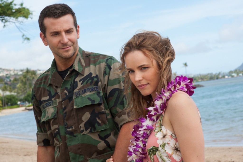 Bradley Cooper and Rachel McAdams star in a scene from the movie "Aloha." PHOTO: CNS/Columbia Pictures