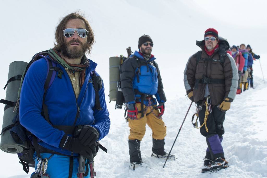 Jake Gyllenhaal, Michael Kelly and Josh Brolin star in a scene from the movie Everest. PHOTO: CNS