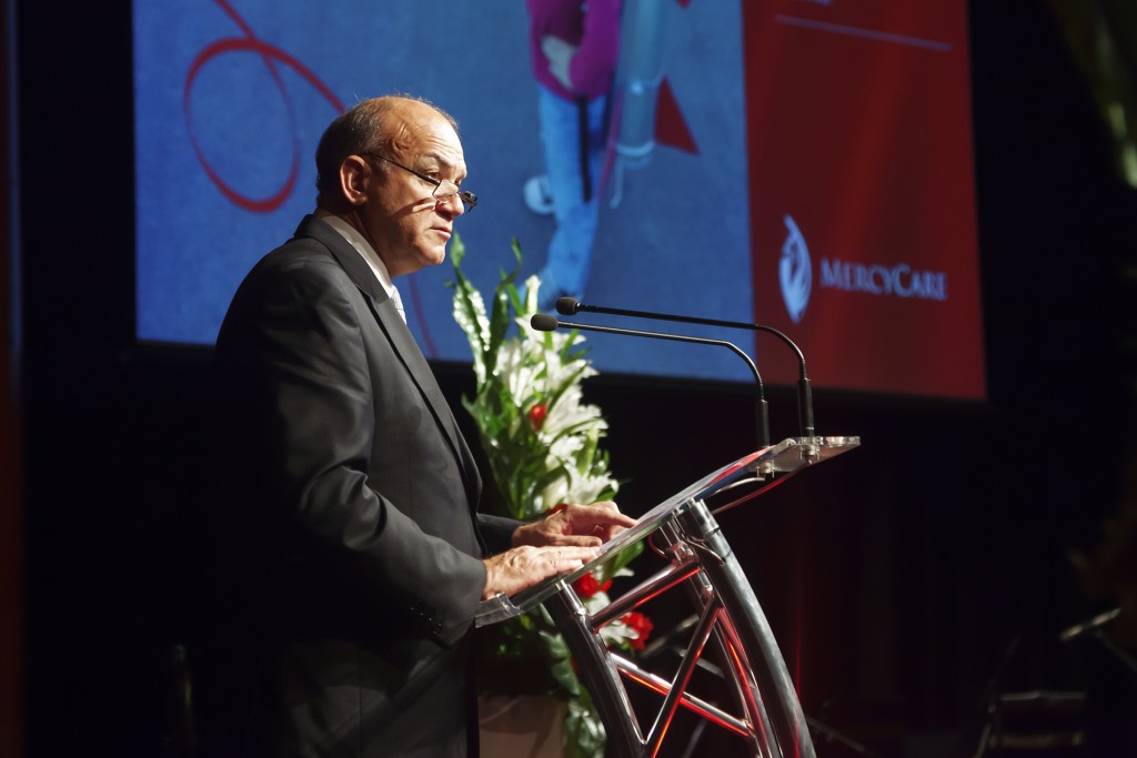 MercyCare CEO, Chris Hall, launches the Frist Time Ever Fund in support of Children in Care at the 2015 MercyCare Oration on 24 September. PHOTO: Supplied