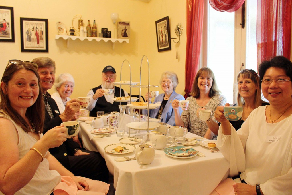 Identitywa’s Board Chair, Graeme Mander (second from left), welcomes carers to the special High Tea. PHOTO: Supplied