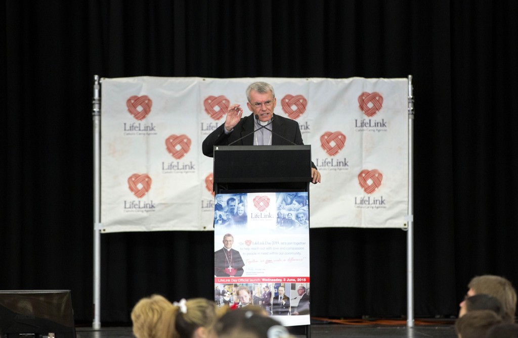 Archbishop Costelloe at the 2015 LifeLink Day Launch at Aranmore College on 3 June 2015. The Archbishop this month met with key political leaders as part of his role as Chair of the Bishops Commission for Catholic Education. Photo: Ron Tan