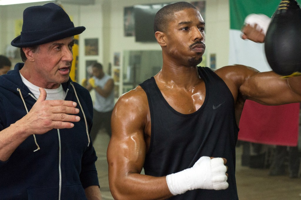 Sylvester Stallone and Michael B Jordan star in a scene from the movie Creed. Photo: CNS