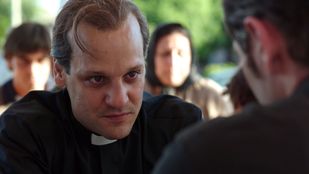 Rodrigo de la Serna stars in a scene from the movie Call Me Francesco, the first movie based on the life of Pope Francis, shown in the Vatican audience hall on 1 December. Photo: CNS/Angelo Di Pietro.