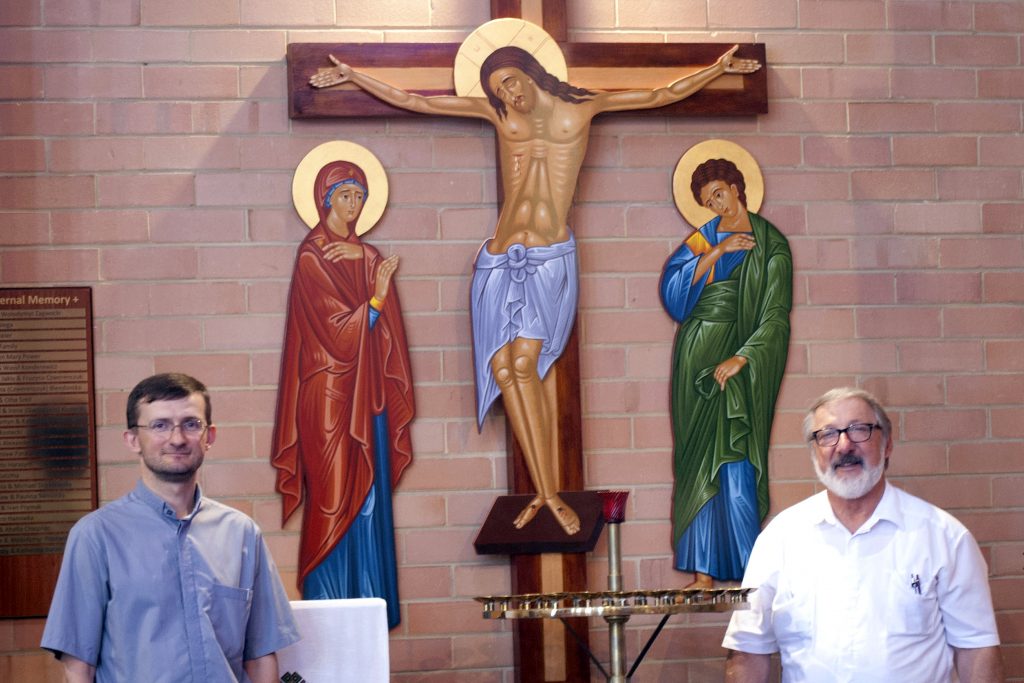 Ukrainian Greek Catholics will soon say goodbye to Fr Wolodymyr Kalinecki (right), affectionately known as Fr Wally, with Fr Ihor Holovko coming in to take the reins. Photo: Supplied