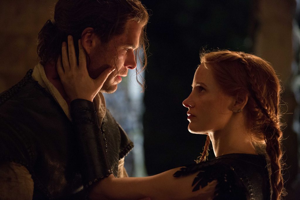 Chris Hemsworth and Jessica Chastain star in a scene from the movie The Huntsman: Winter's War. Photo: CNS