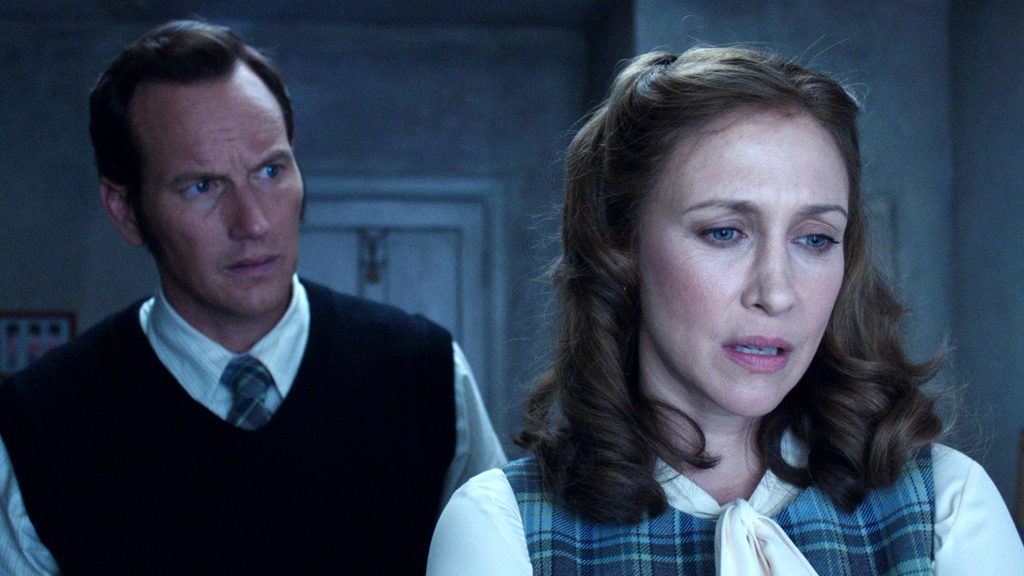 Patrick Wilson and Vera Farmiga star in a scene from the movie "The Conjuring 2." Photo: CNS/Warner Bros