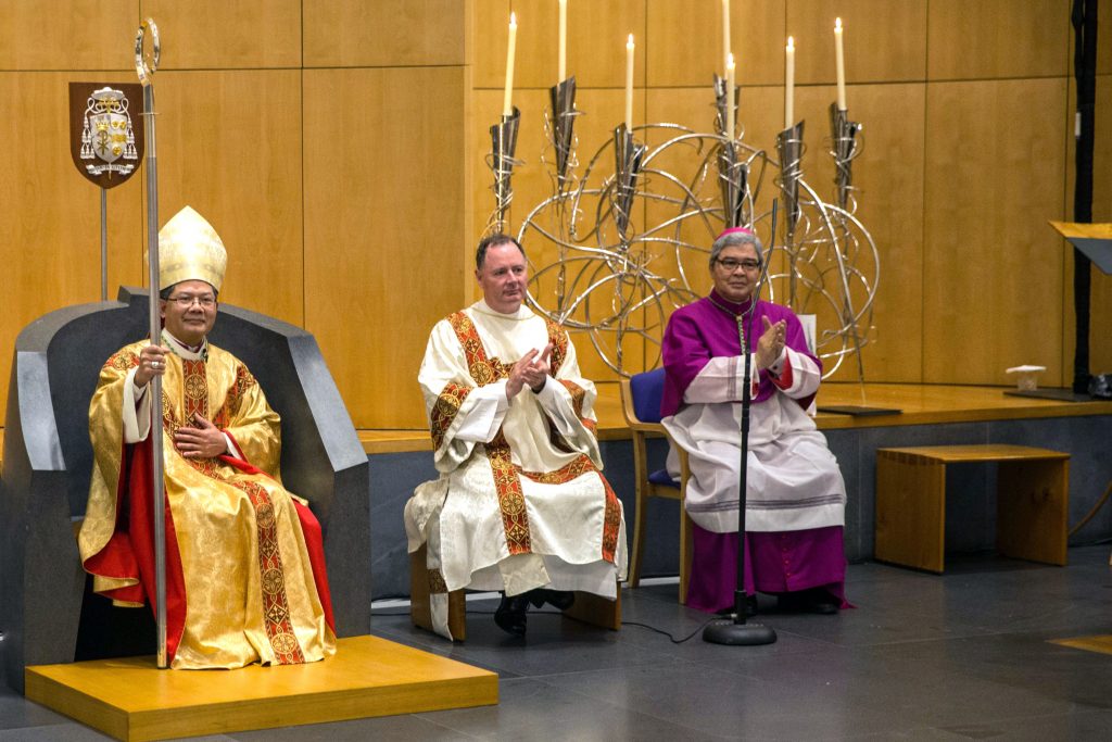 A Liturgical Reception and Solemn Mass of Installation celebrated the appointment of former Vietnamese boat person, Bishop Vincent Long Van Nguyen OFM ConV, as the fourth bishop of Parramatta on Thursday, 16 June. Photo: Supplied