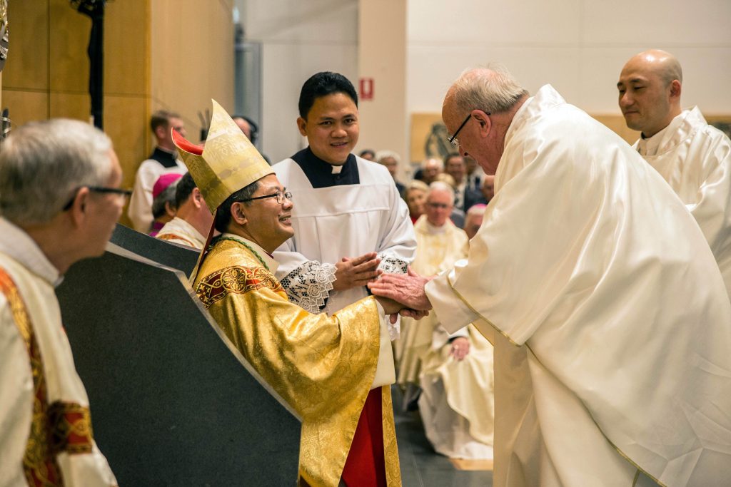 Former Vietnamese boat person, Bishop Vincent Long Van Nguyen OFM ConV, was installed as the fourth bishop of Parramatta Diocese at St Patrick’s Cathedral on Thursday 16 June 2016. The Diocese is home to 330,000 Catholics in an area of 1,050,000 people. Photo: Supplied