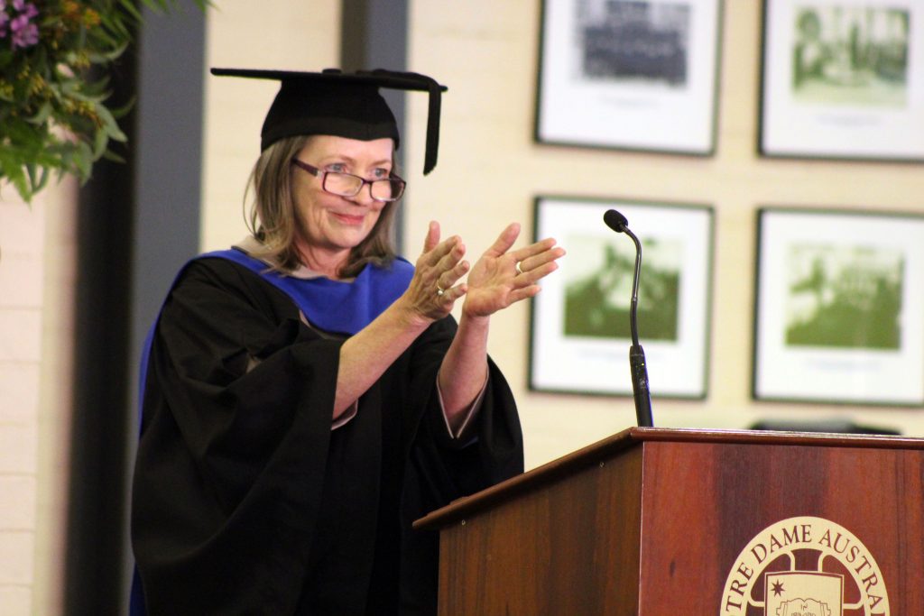 Bachelor of Communications and Media graduate, Catherine Vann, delivered the farewell address to her graduating cohort. Photo: Supplied