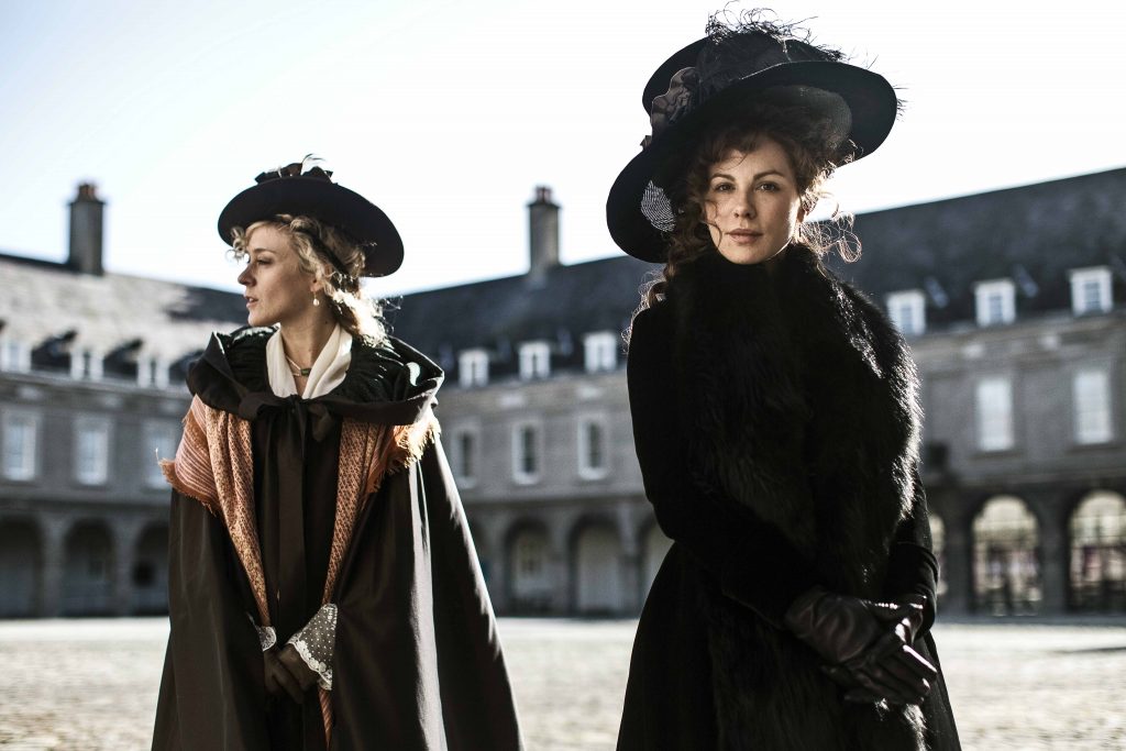 Emma Greenwell and Kate Beckinsale star in the film, Love & Friendship. Photo: Transmission Films