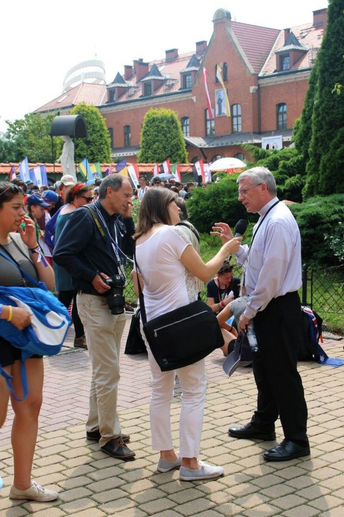 In a video interview filmed at the event in Poland, Archbishop Costelloe said he had met and conversed with many young people while travelling through Italy on his way to WYD. Photo: Matthew Tloczek.