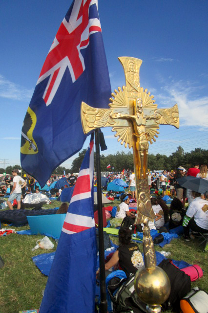 Redemptoris Mater seminarian Liam Ryan described attending the World Youth Day vigil in Krakow in which Pope Francis exhorted the millions of young people in the crowd to move away from the individualism and apathy that can sometimes plague wider society, and instead become more connected and caring, guided by Jesus. Photo: Supplied.