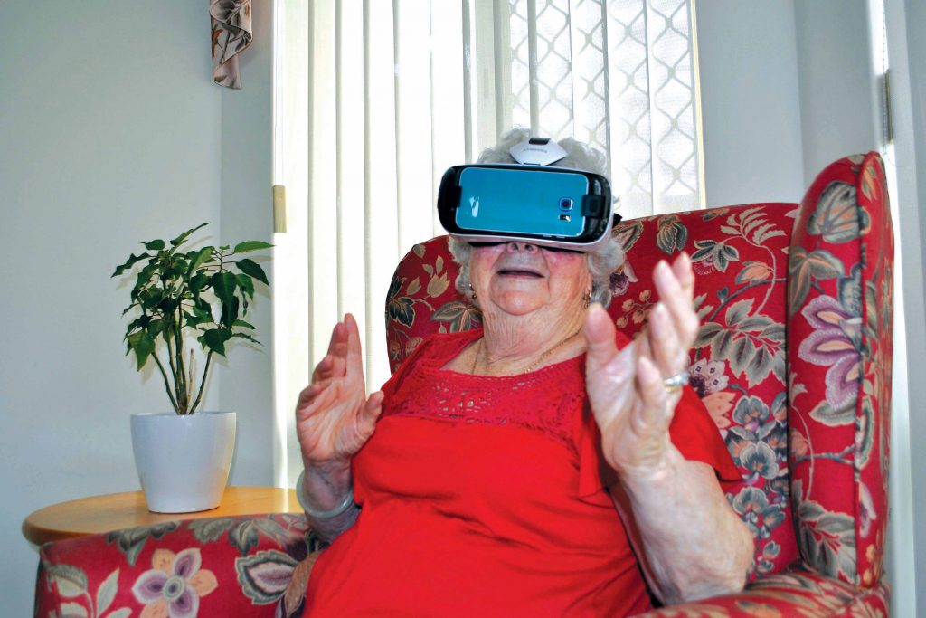 WA seniors living at Mercy Health aged care homes are travelling to far-flung locations across the world thanks to innovative new software that is improving the lives of residents living with dementia and memory loss. Photo: Supplied