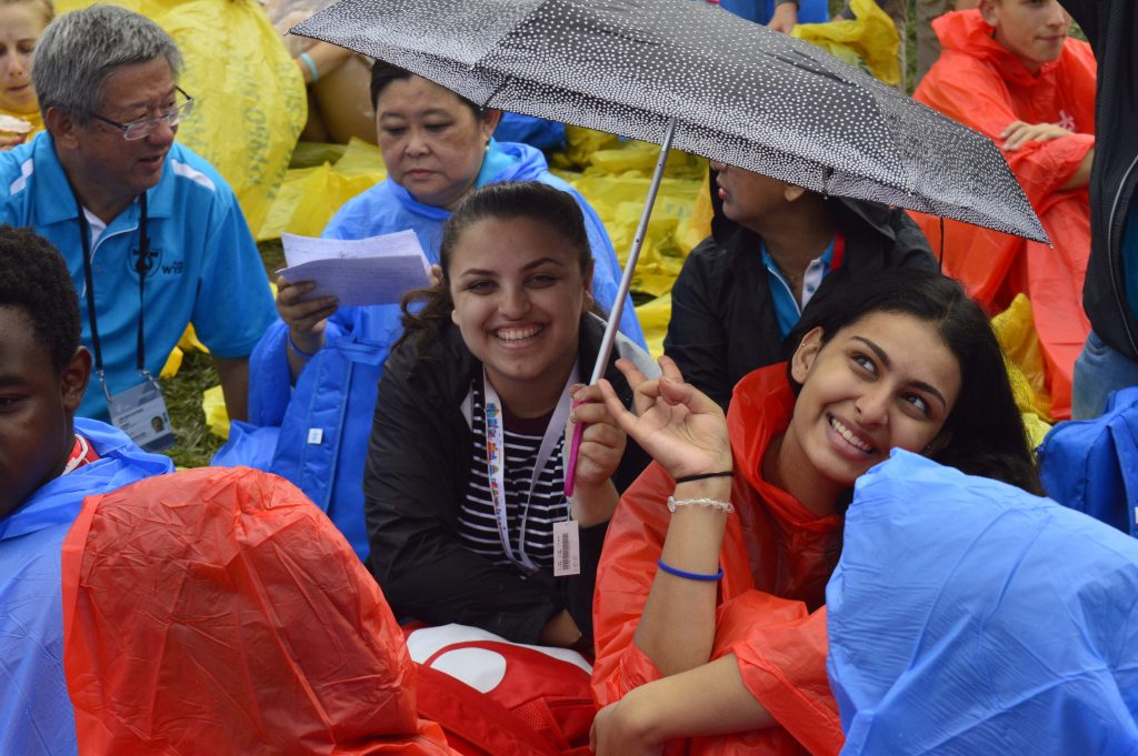 Monique Loos, right, said it was the sheer scale of World Youth Day that made the biggest impact on her. Photo: Feby Plando