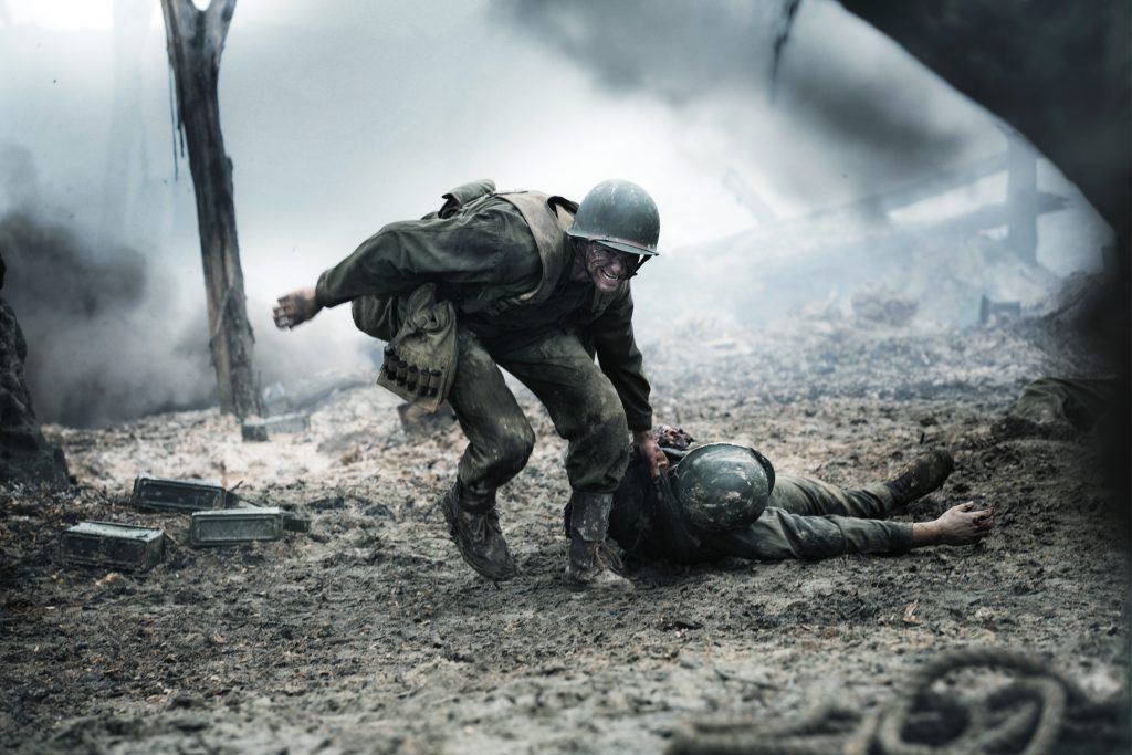 Andrew Garfield stars in a scene from the movie Hacksaw Ridge. Photo: CNS/Cross Creek Pictures