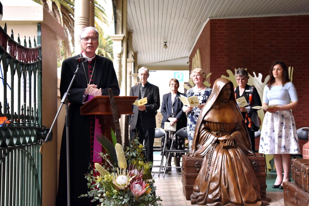 Perth Auxiliary Bishop Donald Sproxton honoured the outstanding work of Sisters of Mercy in Australia and applauded Ursula Frayne’s faith and courage. Photo: Feby Plando