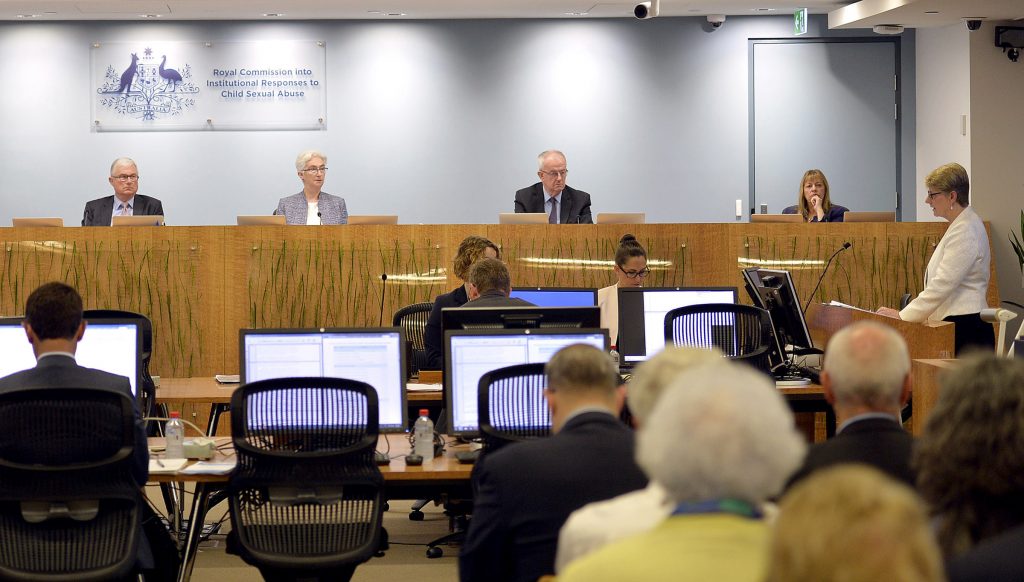 Gail Furness, senior counsel assisting the Royal Commission into Institutional Responses to Child Sexual Abuse, speaks at a hearing in Sydney Feb. 6. Photo: Supplied