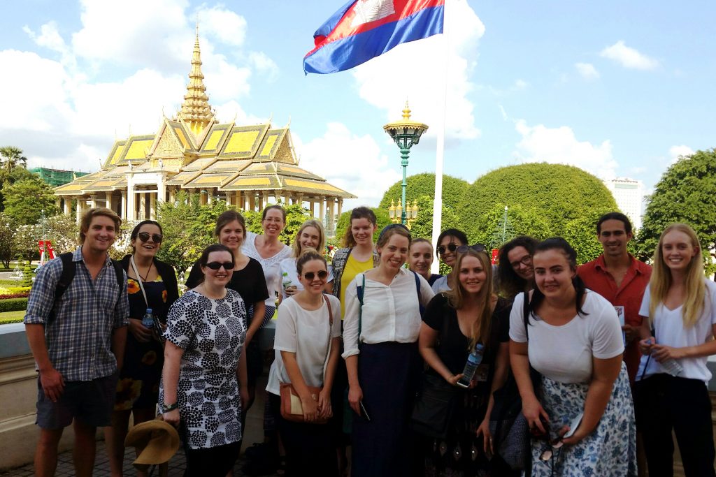 Visiting the Royal Palace in Phnom Penh. Photo: Supplied