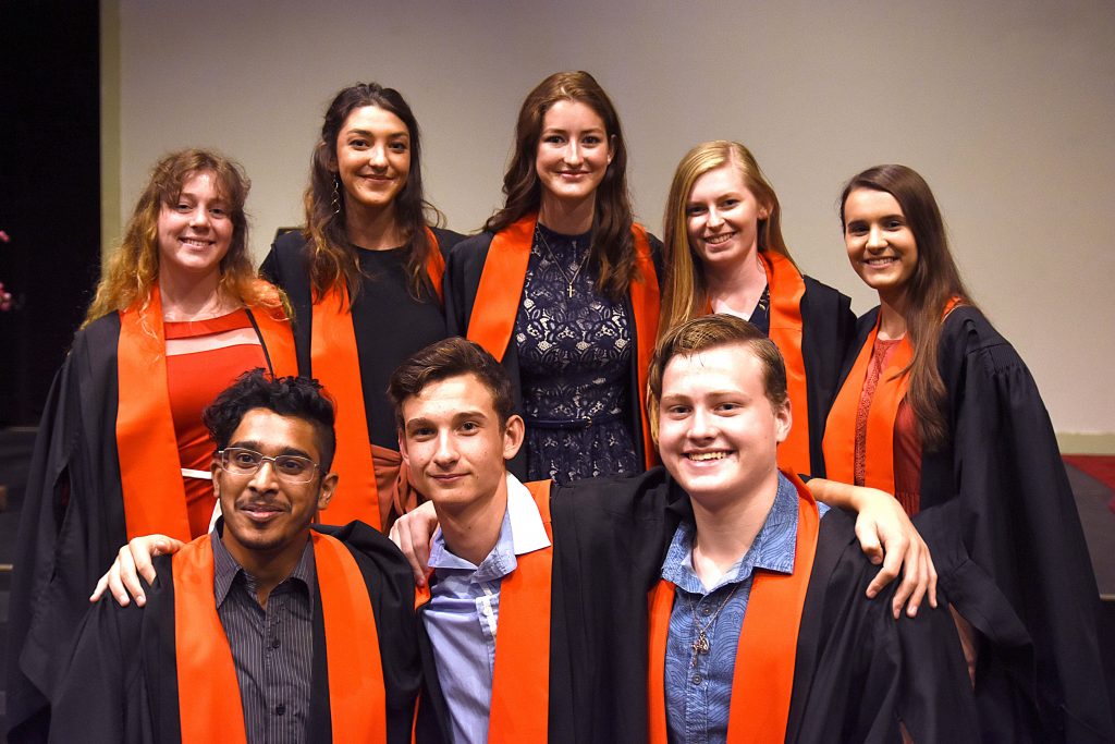 The new graduates from the Acts 2 College of Mission and Evangelisation. Back row: Isabel Brown, Amanda Ratajczak, Catherine Sardinha, Jacinta Burns, Elizabeth O’Connor. Front row: Lionel Lewis, Samuel Borg, Stephen Carter. Photo: Josh Low